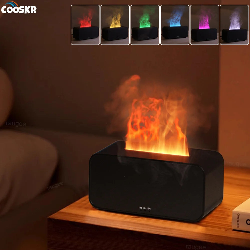 Discovery Flame - Humidificador Ultrasónico con Efecto Fuego Real